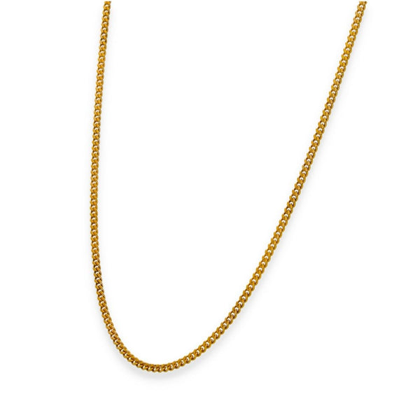 9ct Yellow Gold Fine Curb Chain - 18" - 3.9g