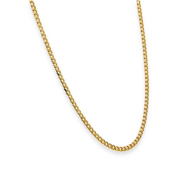 9ct Yellow Gold Fine Curb Chain - 16" - 3.5g