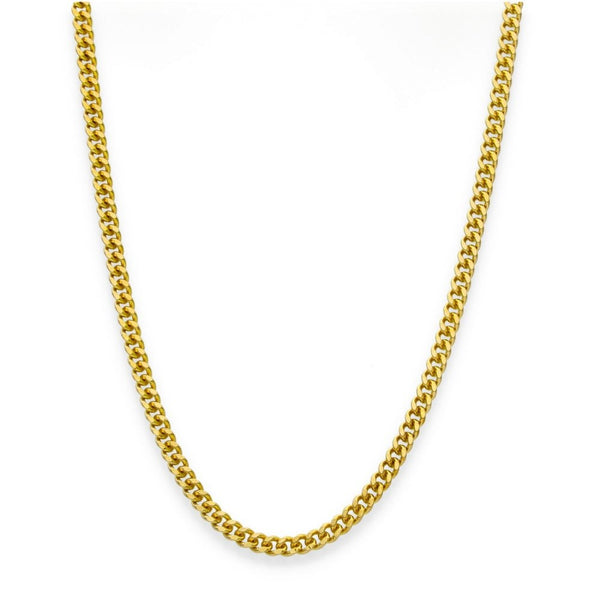 9ct Yellow Gold Fine Closed Curb Chain - 21" - 11.6g