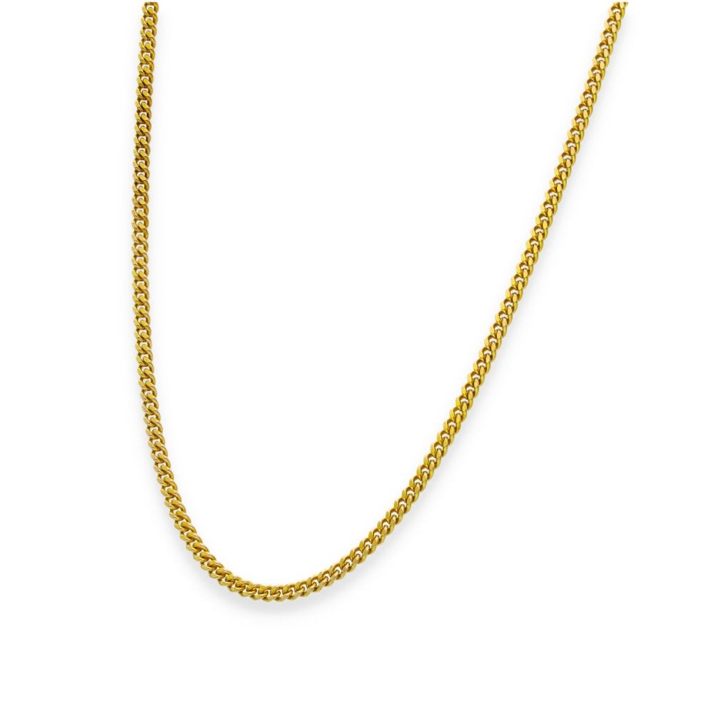 9ct Yellow Gold Fine Curb Chain - 18" - 6.1g
