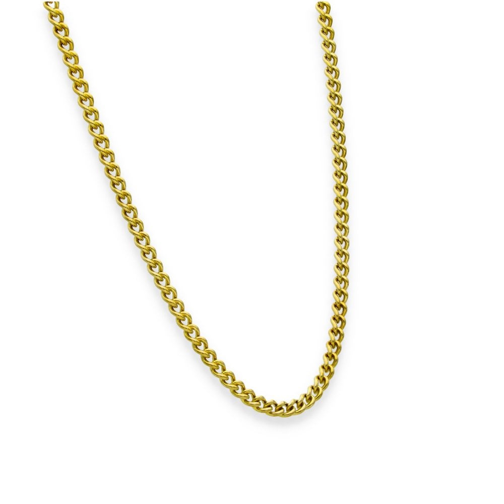 9ct Yellow Gold Open Curb Chain - 16.5" - 8.9g