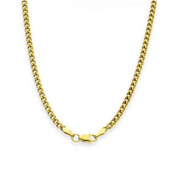 9ct Yellow Gold Open Curb Chain - 16.5" - 8.9g