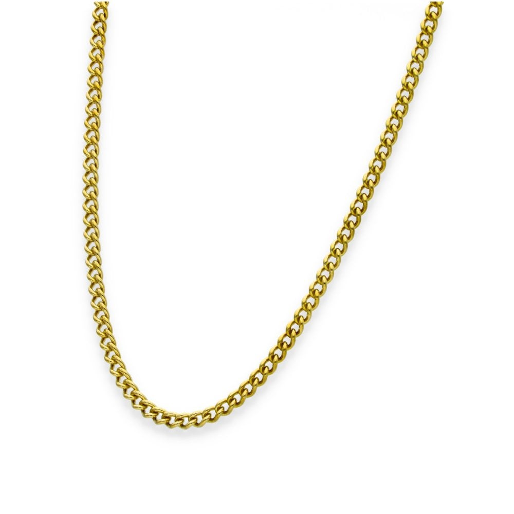 9ct Yellow Gold Open Curb Chain - 16.5" - 8.9g
