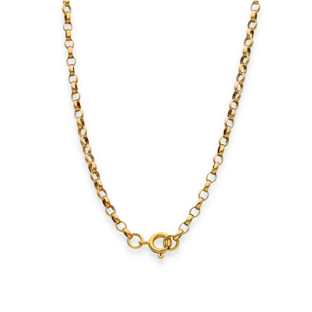 9ct Yellow Gold Celtic Cross Pendant & Belcher Chain -24" -11.7g