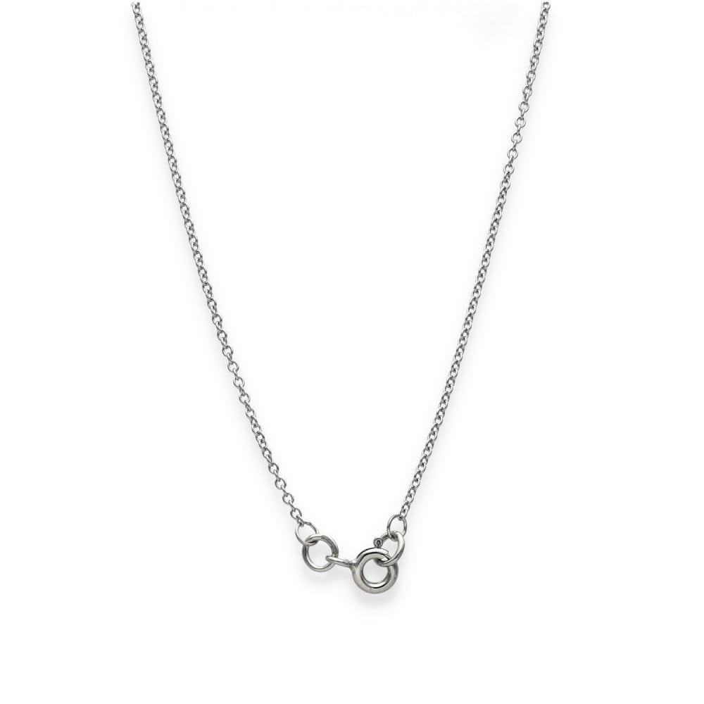 9ct White Gold Fine Trace Chain - 18" - 1.7g