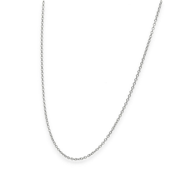 9ct White Gold Fine Trace Chain - 18" - 1.7g