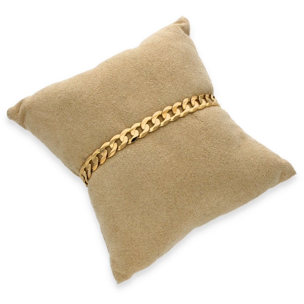 9ct Yellow Gold Curb Bracelet - 7.5" - 9.9g