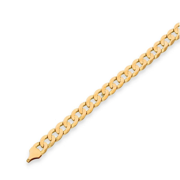 9ct Yellow Gold Curb Bracelet - 7.5" - 9.9g