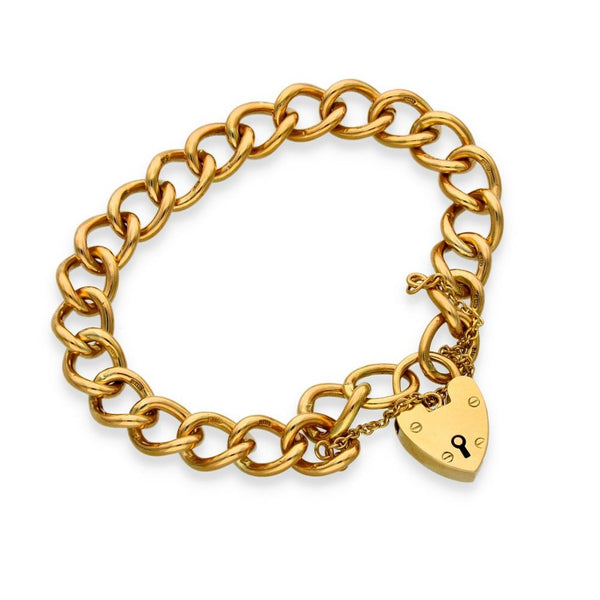 9ct Yellow Gold Curb Bracelet - 17.5cm - 31.1g
