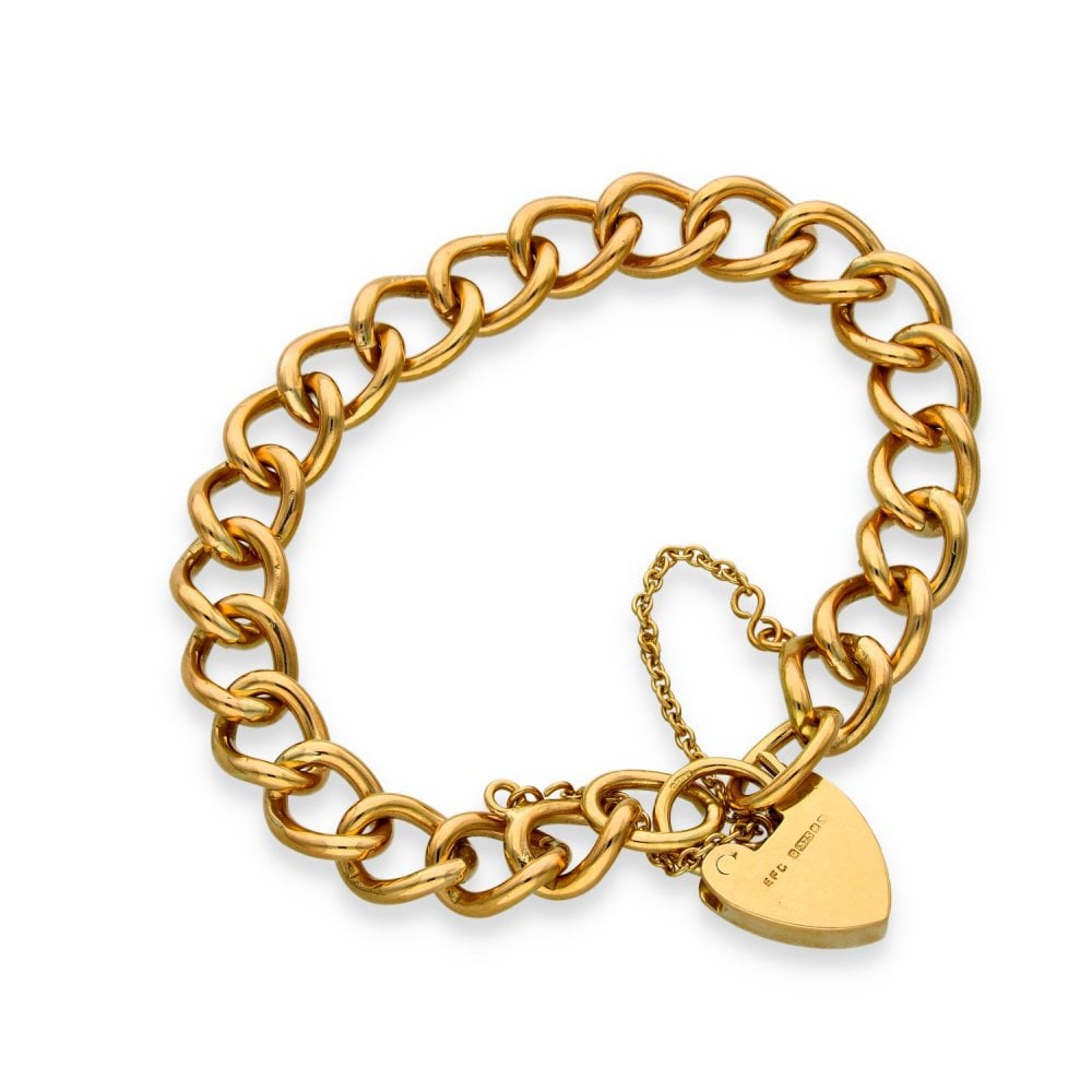 9ct Yellow Gold Curb Bracelet - 17.5cm - 31.1g