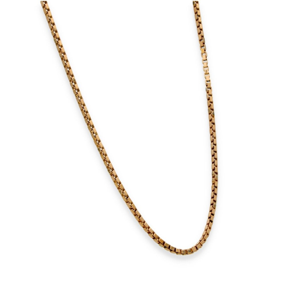 9ct Yellow Gold Fine Box Chain - 17" - 7.3g