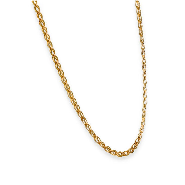 9ct Yellow Gold Fancy Oval Chain - 18" - 3.6g