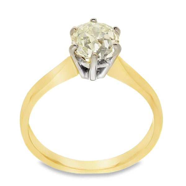 18ct Yellow Gold Diamond Engagement Ring - N/O Colour - 1.65ct