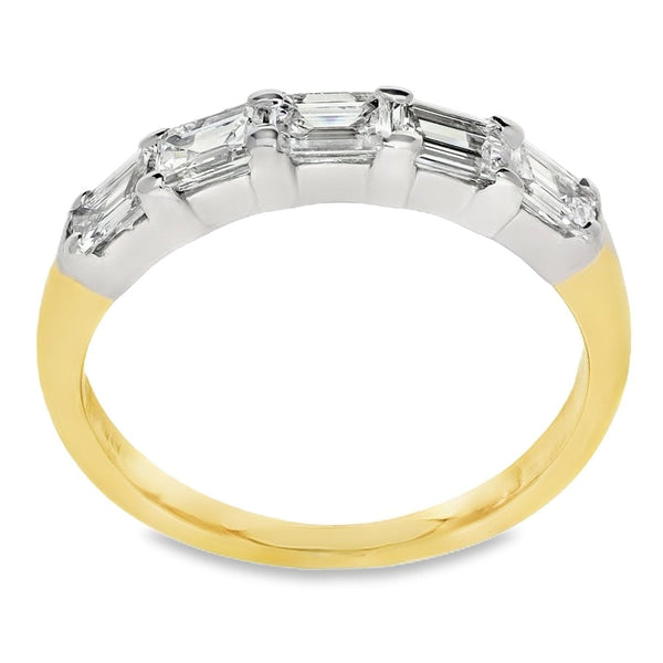 18ct Yellow Gold Diamond Half-Eternity Ring - Size K - 1.15ct