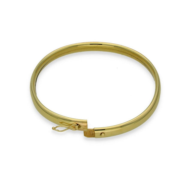 9ct Yellow Gold Hollow Court Bangle - 18cm - 6.1g