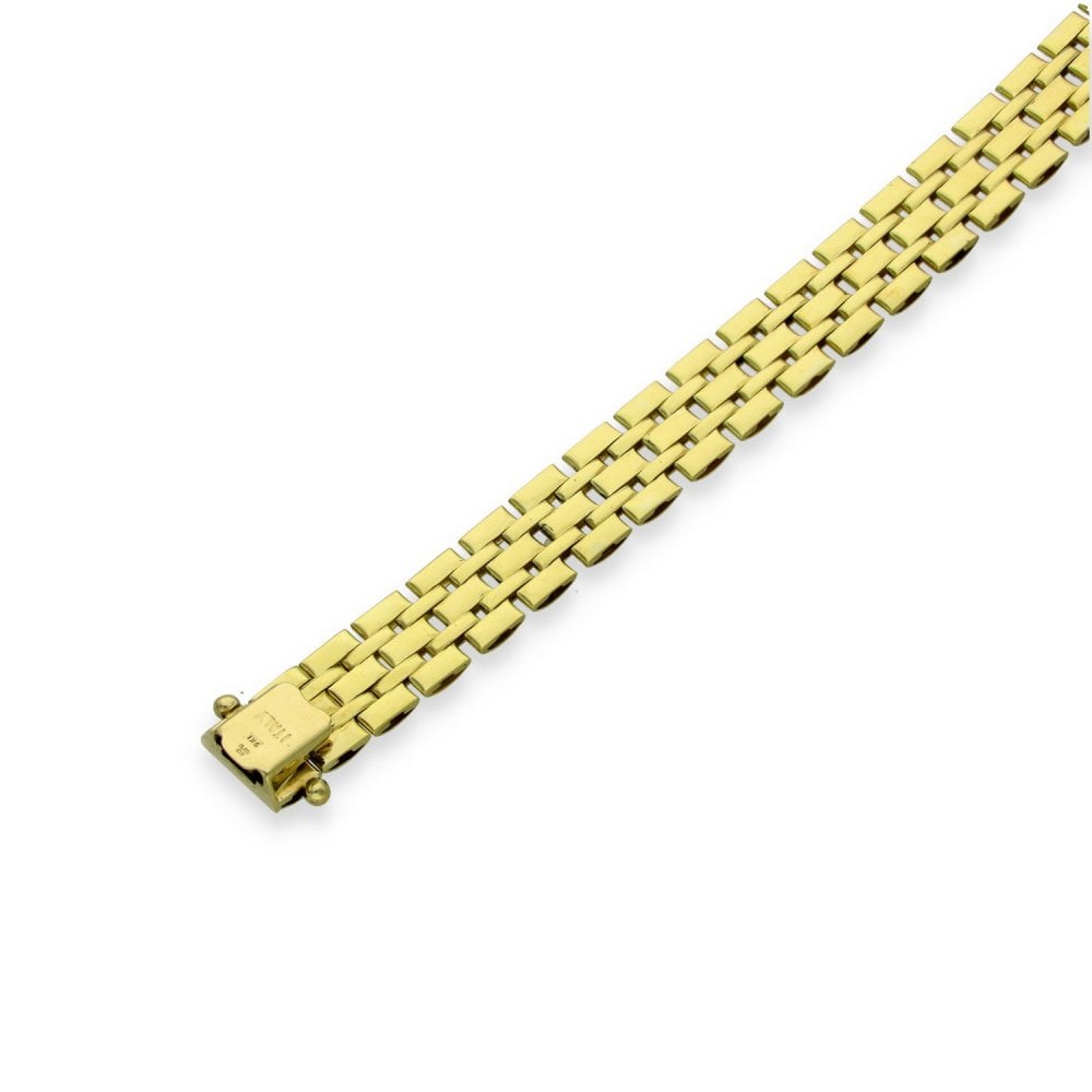 9ct Yellow Gold Brick Bracelet - 7" - 12.8g