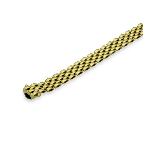 9ct Yellow Gold Brick Bracelet - 7" - 12.8g