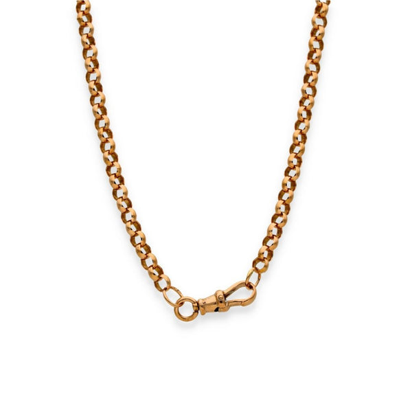 9ct Rose Gold Round Belcher Chain - 22" - 19.9g