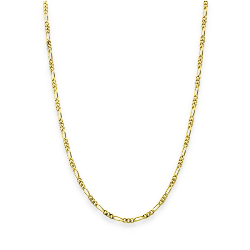 9ct Yellow Gold Fine Figaro Chain - 20" - 3.6g