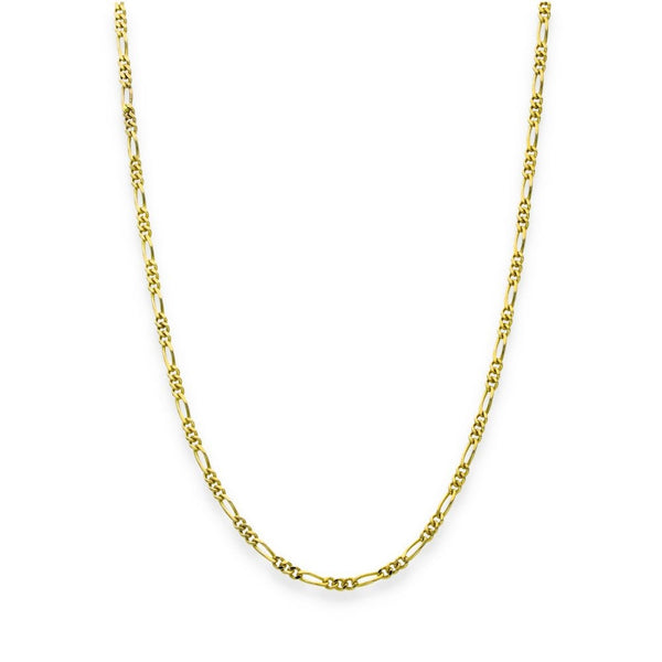 9ct Yellow Gold Fine Figaro Chain - 20" - 3.6g