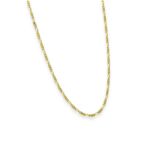 9ct Yellow Gold Fine Figaro Chain - 20" - 3.6g
