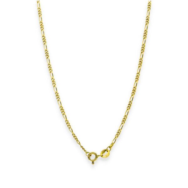 9ct Yellow Gold Fine Figaro Chain - 20" - 3.6g
