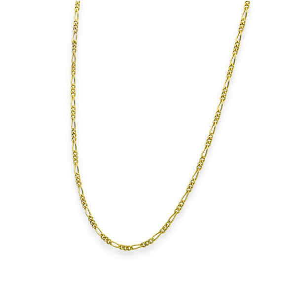 9ct Yellow Gold Fine Figaro Chain - 20" - 3.6g