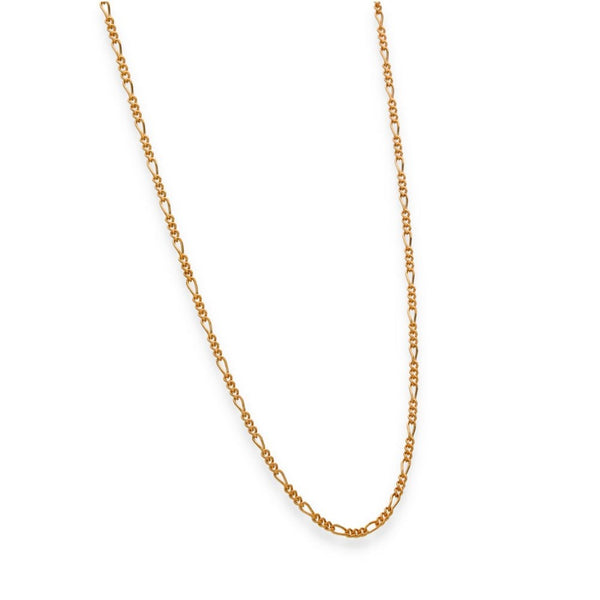 9ct Rose Gold Fine Figaro Chain - 18" - 3.9g
