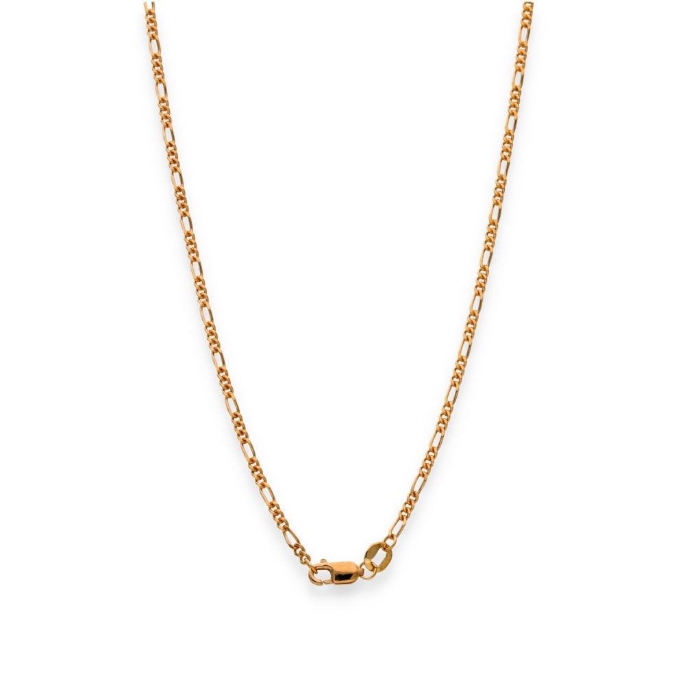 9ct Rose Gold Fine Figaro Chain - 18" - 3.9g