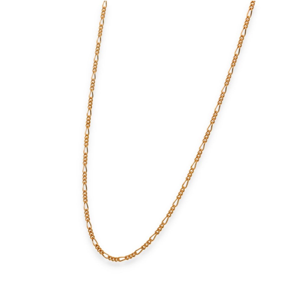 9ct Rose Gold Fine Figaro Chain - 18" - 3.9g