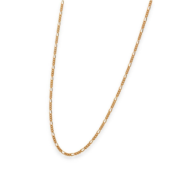 9ct Rose Gold Fine Figaro Chain - 18" - 3.9g