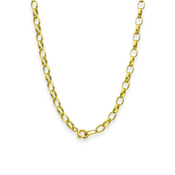 9ct Yellow Gold Oval Belcher Chain - 24" - 10.0g