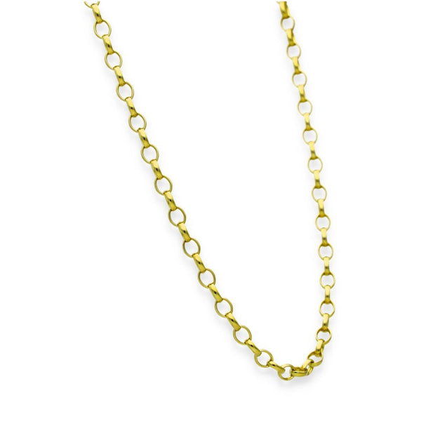 9ct Yellow Gold Oval Belcher Chain - 24" - 13.1g