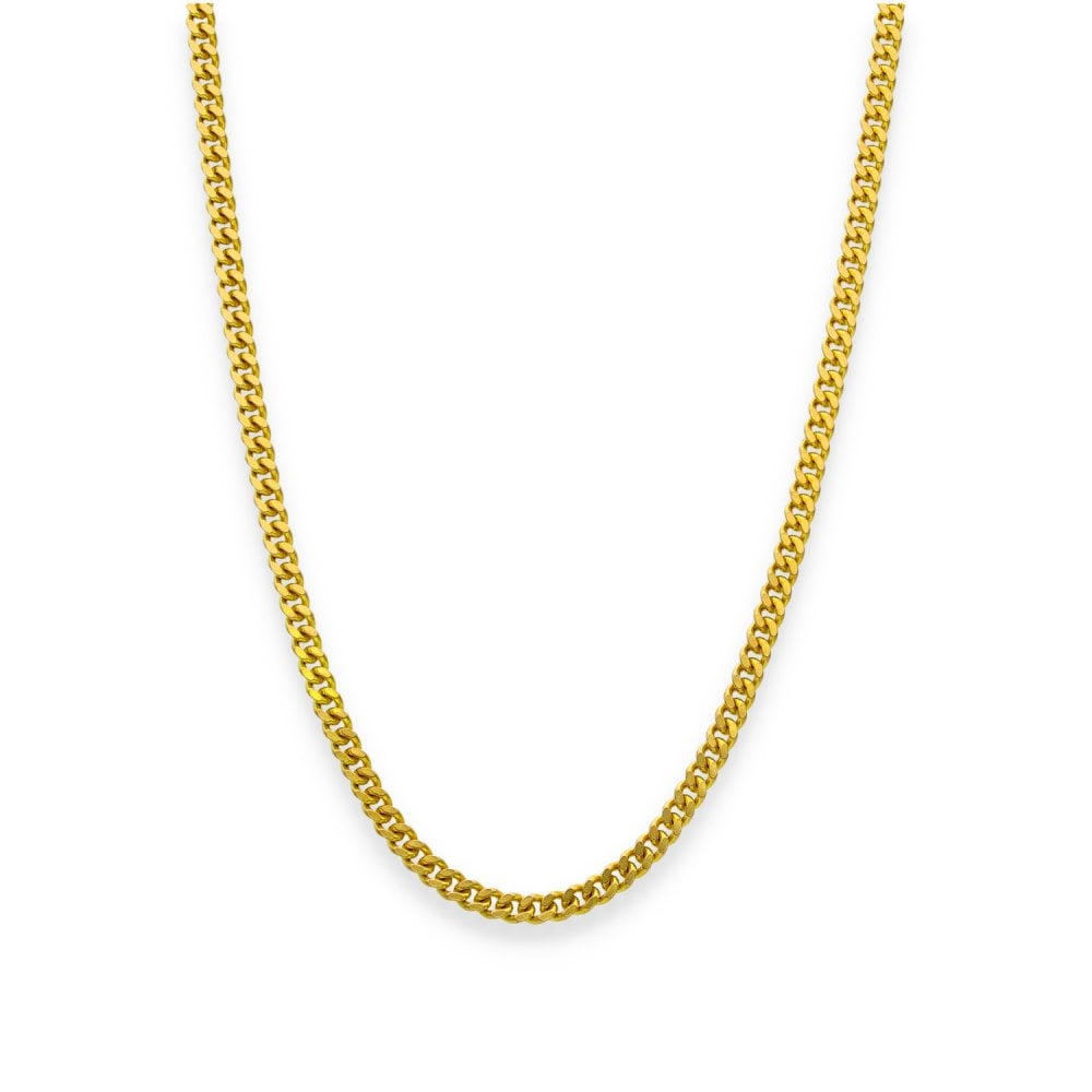 9ct Yellow Gold Closed Curb Chain - 20" - 11.0g