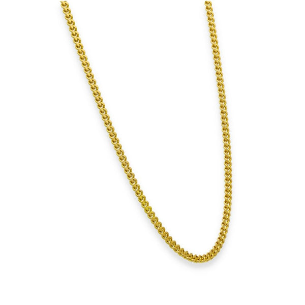 9ct Yellow Gold Closed Curb Chain - 20" - 11.0g