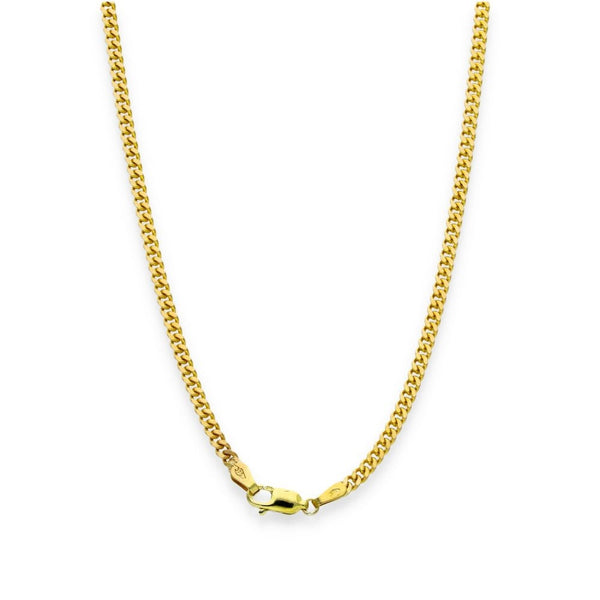 9ct Yellow Gold Closed Curb Chain - 20" - 11.0g