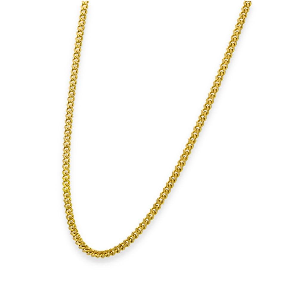 9ct Yellow Gold Closed Curb Chain - 20" - 11.0g