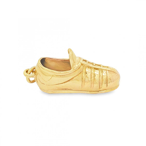 9ct Yellow Gold Football Boot Charm - 25x12x7mm - 4.3g