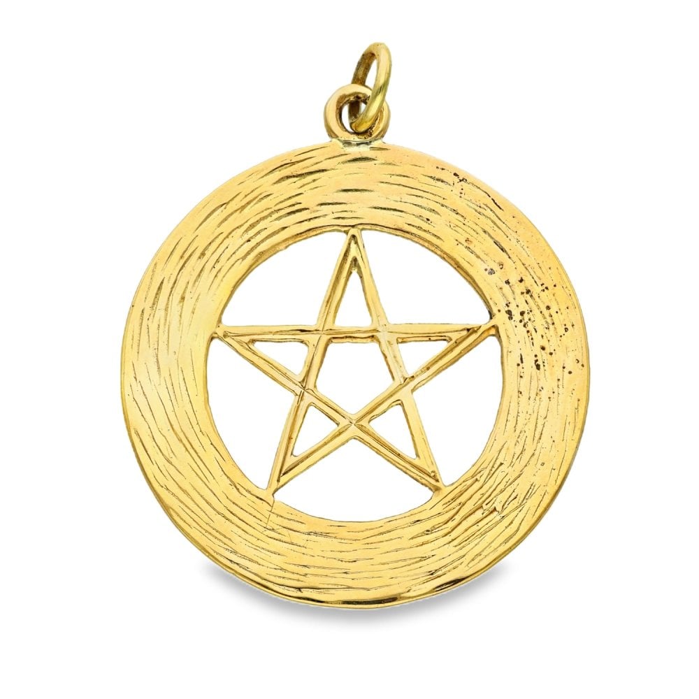 9ct Yellow Gold 5-Pointed Star Pendant - 31x35x1mm - 5.1g