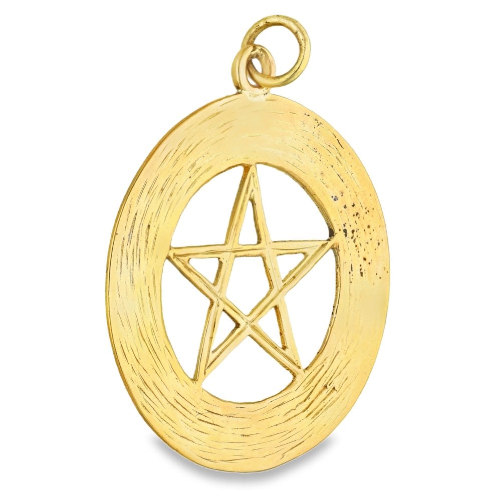 9ct Yellow Gold 5-Pointed Star Pendant - 31x35x1mm - 5.1g