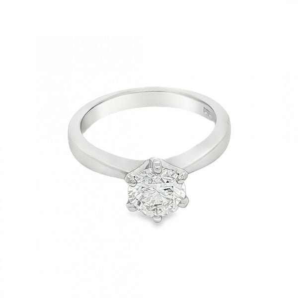 950 Platinum Diamond Engagement Ring - Size N - 1.16ct
