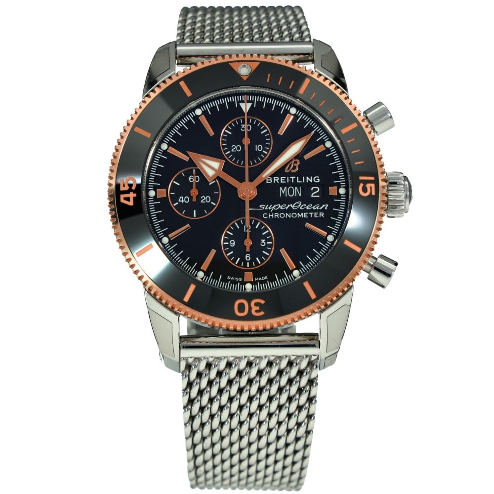 Superocean U13313 - Black Chronograph Dial - 2022