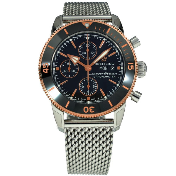 Superocean U13313 - Black Chronograph Dial - 2022