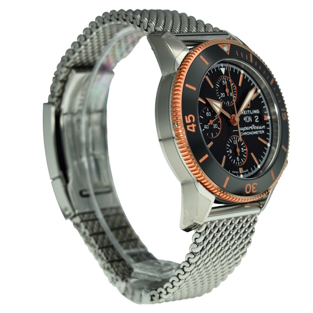 Superocean U13313 - Black Chronograph Dial - 2022
