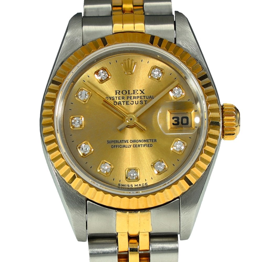 Lady-Datejust 69173 – Champagne Diamond Dial – 1996
