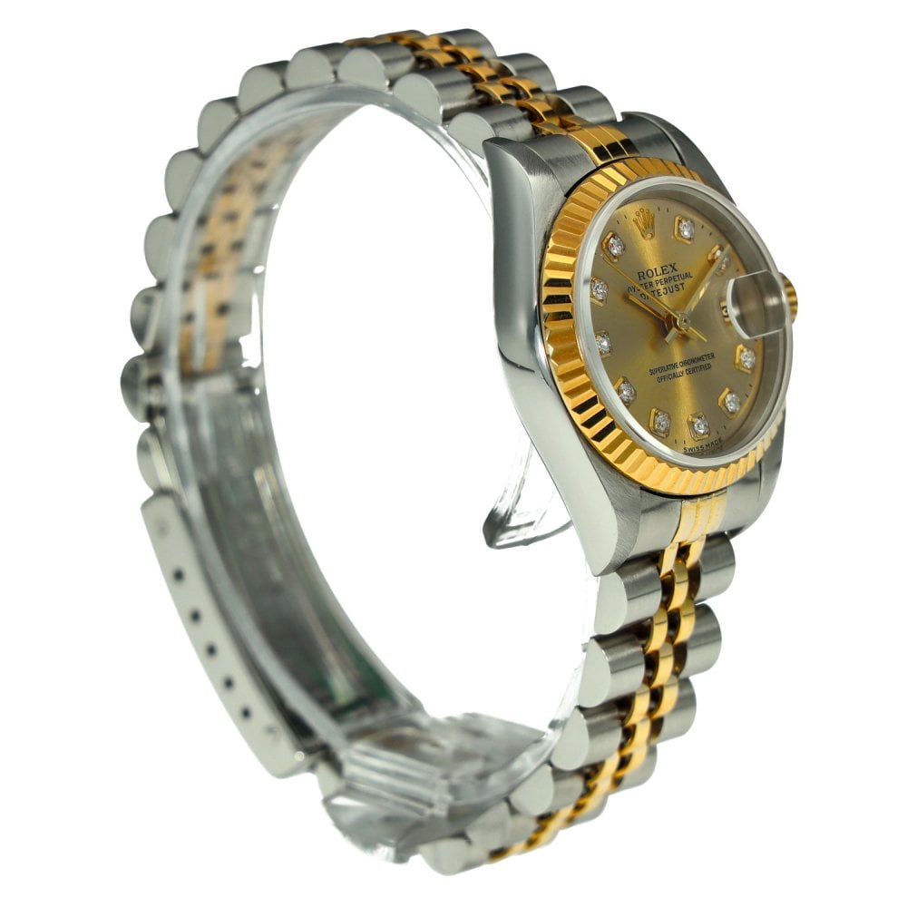 Lady-Datejust 69173 – Champagne Diamond Dial – 1996