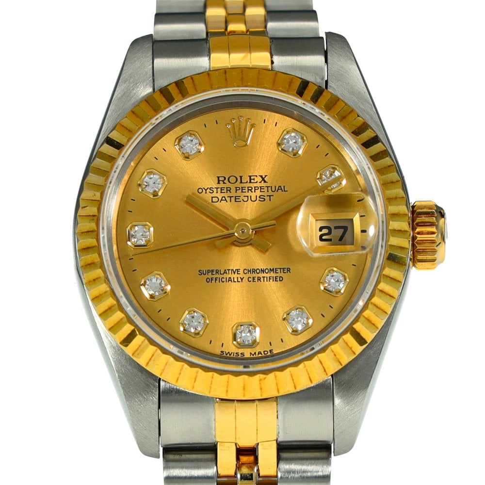 Lady-Datejust 69173 – Champagne Diamond Dial – 1997