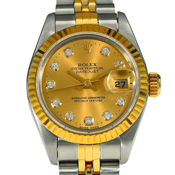 Lady-Datejust 69173 – Champagne Diamond Dial – 1997