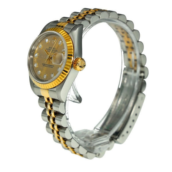 Lady-Datejust 69173 – Champagne Diamond Dial – 1997