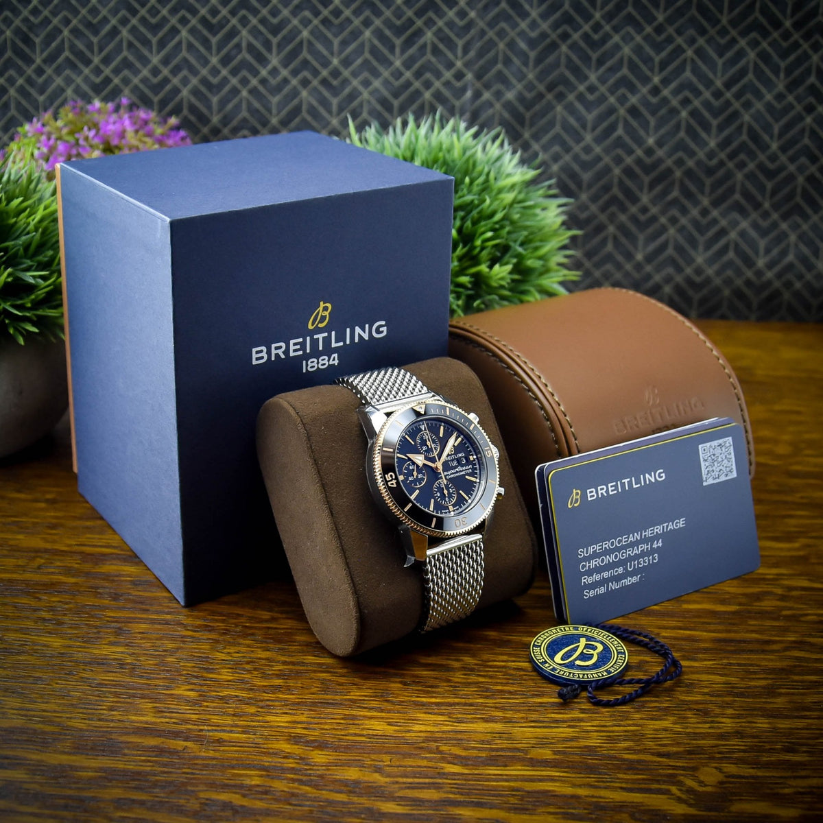 Superocean U13313 - Black Chronograph Dial - 2022
